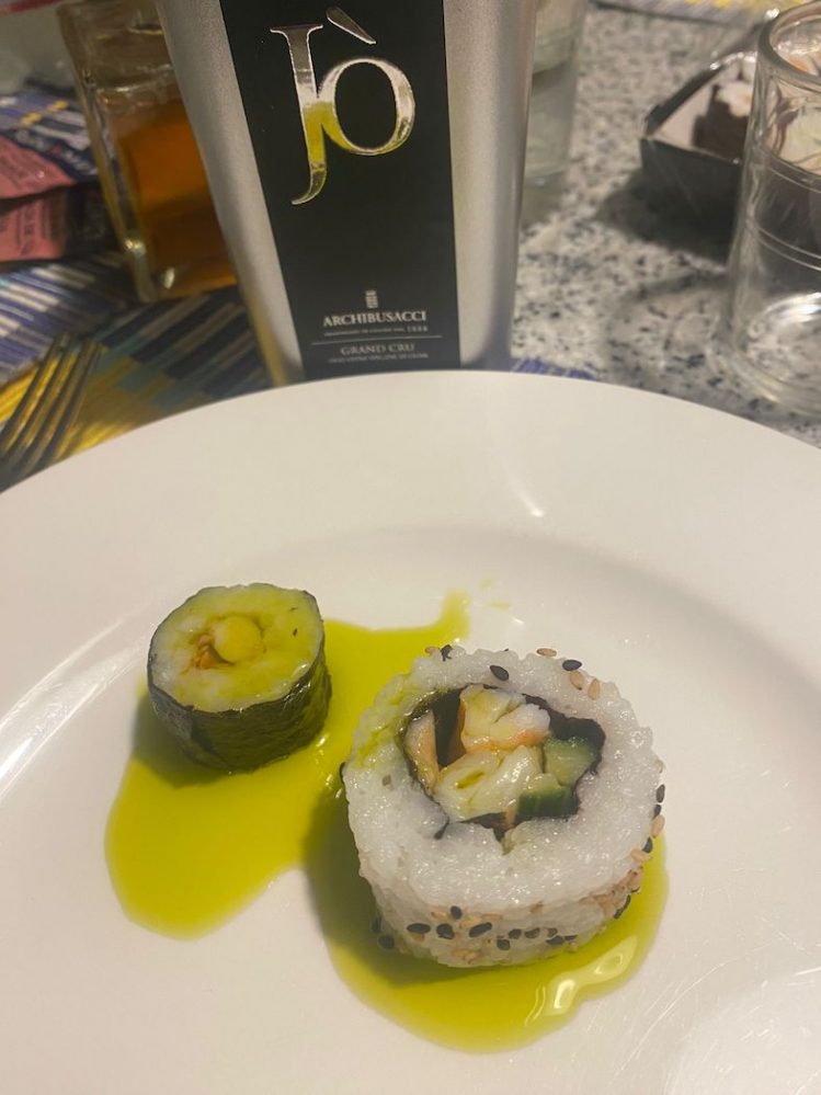 Un olio da olive Canino firmato Archibusacci  vince la prova sushi